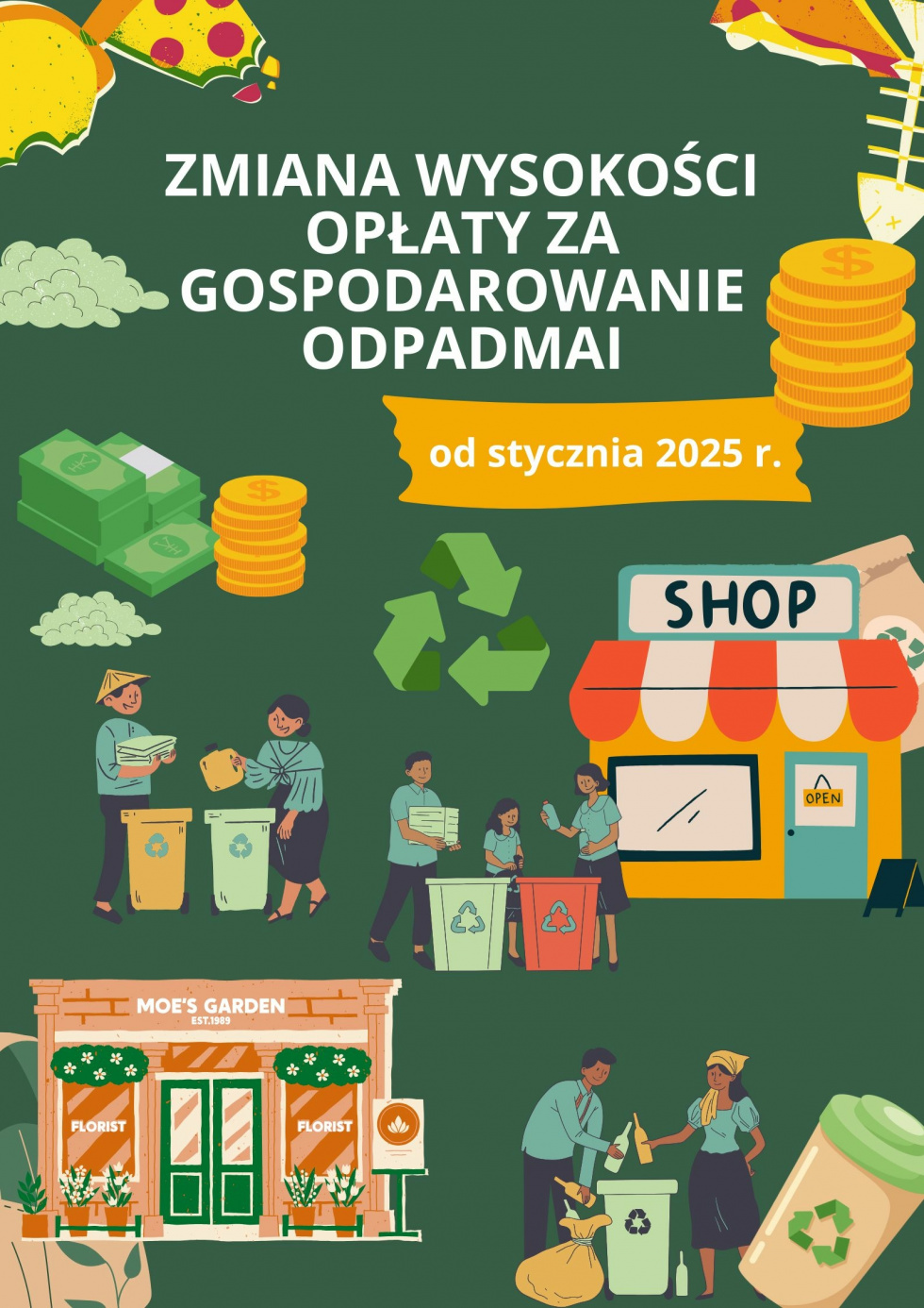 Informacja o zmianie wysokości opłat za gospodarowanie odpadami 