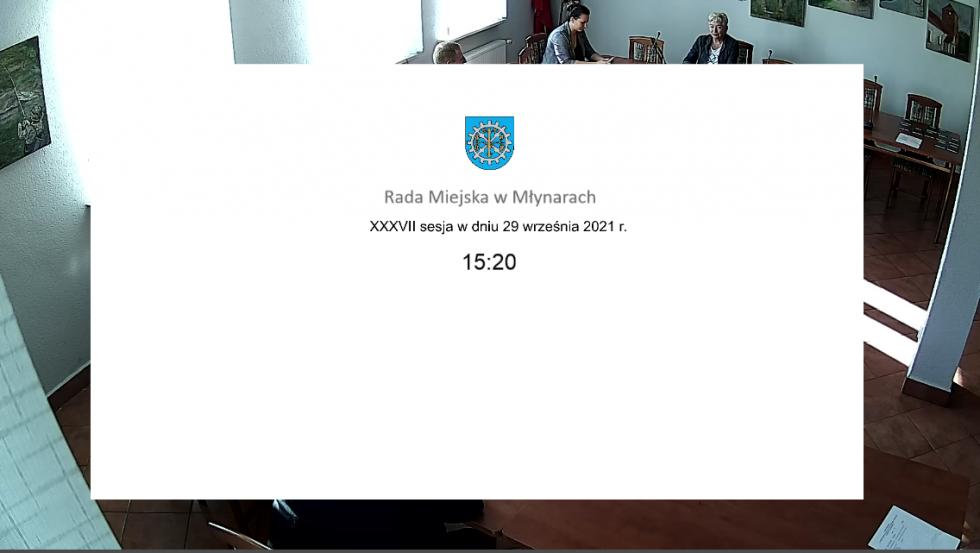 Transmisja XXXVII nadzwyczajnej sesji Rady Miejskiej w Młynarach